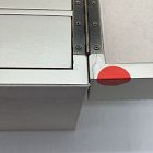 Open Box: Modern Fluted Jewelry Box, Cube 10"H - Champagne