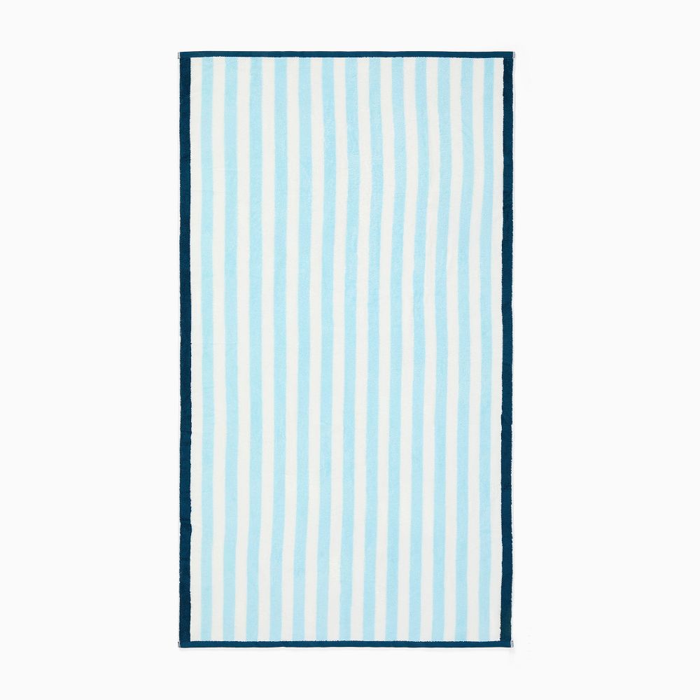 Biarritz Woven Stripe Beach Towel - 40"x70", Light Blue