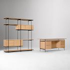 Pierce Executive Desk (72") &amp; Extra Wide Storage Shelf Set (72")