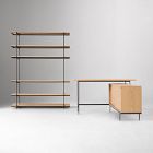 Pierce L-Shaped Desk (60") &amp; Open Shelf (60") Set