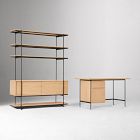 Pierce Desk with File Cabinet (56") &amp; Storage Shelf (60") Set