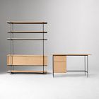 Pierce Desk with File Cabinet (56") &amp; Storage Shelf (60") Set