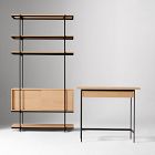 Pierce Mini Desk (36") &amp; Narrow Storage Shelf (42") Set