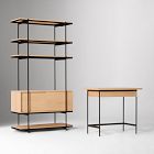 Pierce Mini Desk (36") &amp; Narrow Storage Shelf (42") Set