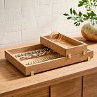 Open Box: Stacie Stacking Wood Tray, Set of 2 - Ash