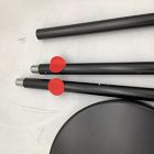 Open Box: Staggered Glass 6-Light Chandelier (37") - Dark Bronze/Clear