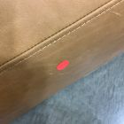 Open Box: Dalton Leather Ottoman - Ludlow Leather, Almond