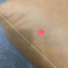 Open Box: Dalton Leather Ottoman - Ludlow Leather, Almond