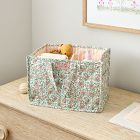 Pink Chicken Quilted Floral Diaper Caddy