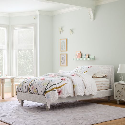 Joseph Altuzarra Geometric Foot Upholstered Bed by West Elm