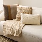 Faux Fur Textured Channel Throw