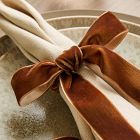 Velvet Bow Napkin Ring Sets