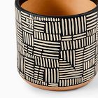 Ultralight Dreams Nalo Hand-Painted Striped Mid-Century Planter