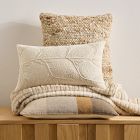 Embroidered Pine Cone Pillow Cover