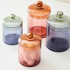 Color Blocked Glass Canister