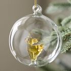 Glass Orb Deer Ornament