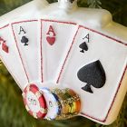 Glass Playing Cards Ornament