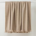 Sandalwood &amp; Leather w/ Brushed Woven Throw Gift Set