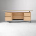 Pierce Executive Desk (72") &amp; Extra Wide Storage Shelf Set (72")