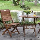 Aldenry Eucalyptus Outdoor Folding Bistro Table (30")
