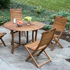 Aldenry Eucalyptus Outdoor Folding Dining Table (43")