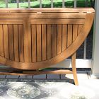 Aldenry Eucalyptus Outdoor Folding Dining Table (43")