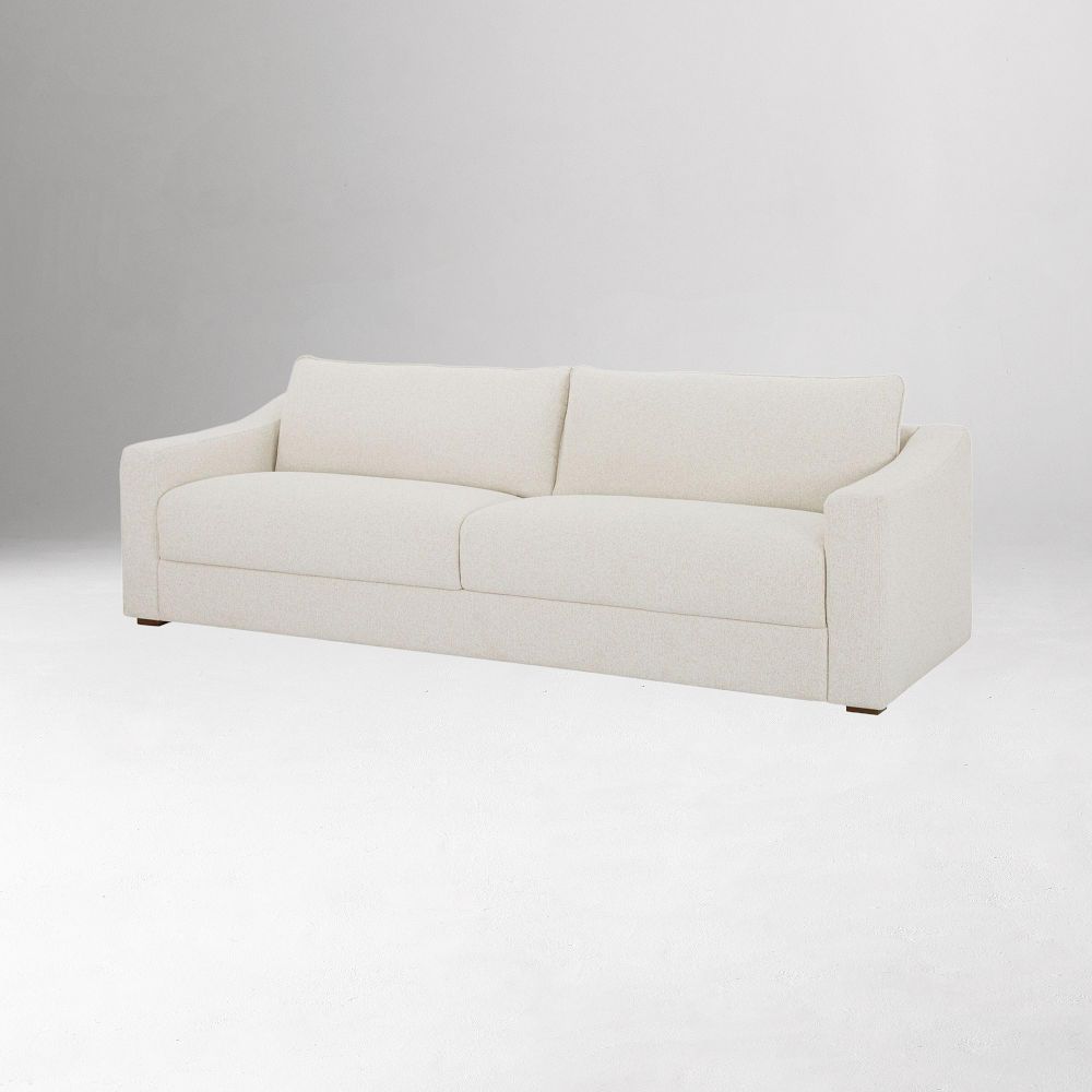 white sofa on white background