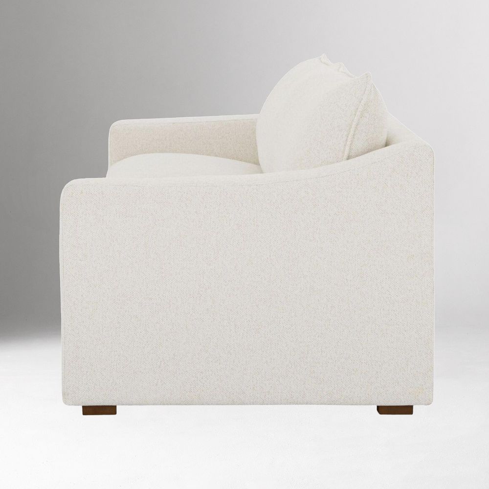 side view of white sofa