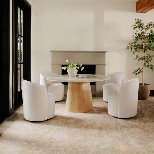Odilia Marble Round Dining Table (60") by West Elm