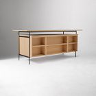Pierce Executive Desk (72") &amp; Extra Wide Storage Shelf Set (72")