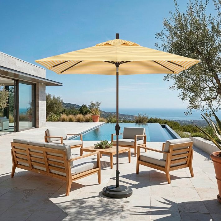 heiniken patio umbrella Large Heineken Nature Spring Offset Patio Lyon 2024 | 11ft Market Patio Umbrella (Color):Light Blue Item-143918