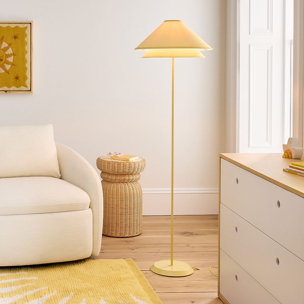 Marlo Linen Floor Lamp (58") by West Elm