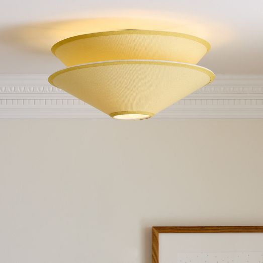 Marlo Linen Flush Mount (17") by West Elm