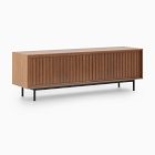 Open Box: Slatted Media Console (67") - Walnut, Dark Bronze