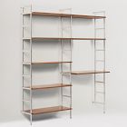 Ozzy Modular Wall Desk w/ Shelf Units (62")