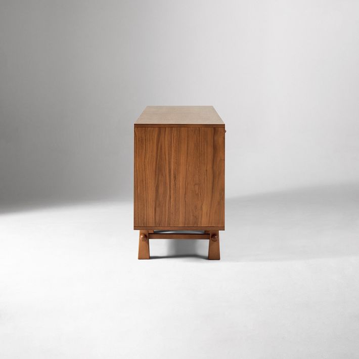 Pierce & Ward Leather Media Console 72