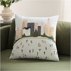 Nicole Cicak Holiday Ice Skaters Pillow Cover
