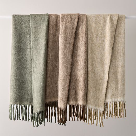 Cross Dye Faux Mohair Throw by West Elm