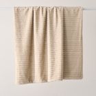 Faux Fur Textured Channel Throw