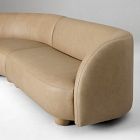 Laurent Leather 3-Piece L-Shaped Wedge Sectional (111.5")