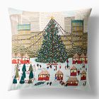 Nicole Cicak Holiday Market Tree Pillow Cover