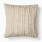 Faux Fur Textured Channel Pillow Cover