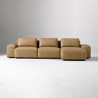 Quinten Leather 3-Piece Chaise Sectional (130")