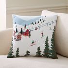 Ski Village Pillow Cover