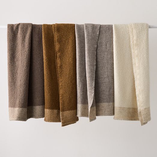 Basketweave Boucle Throw by West Elm