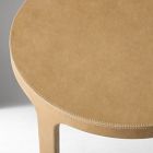 Dolores Leather Side Table (16")