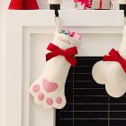 Pawprint Shaped Felt Stocking
