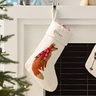 Fox in Scarf Felt Stocking