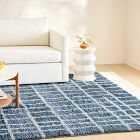 Grid Plaid Shag Rug