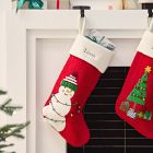 Snowman in Lights Felt Stocking
